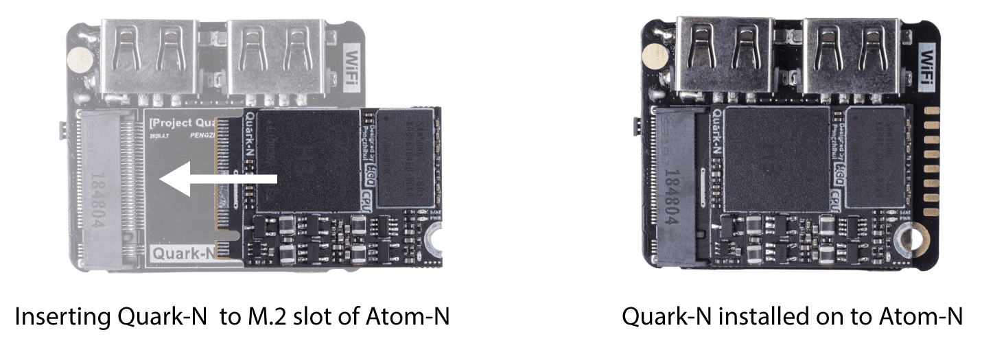 alt="ภาพชุดพัฒนา Quantum Mini Linux Development Kit"