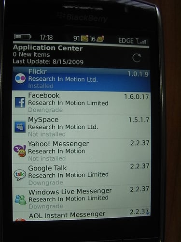 alt="BlackBerry Storm - Apps"