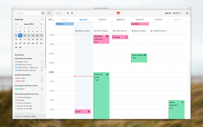 Sunrise Calendar ลง Mac App Store แล้ว ทำงานแบบออฟไลน์ได้ Blognone