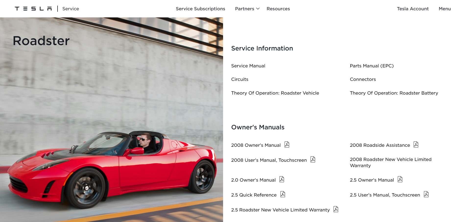 Tesla roadster online model 3