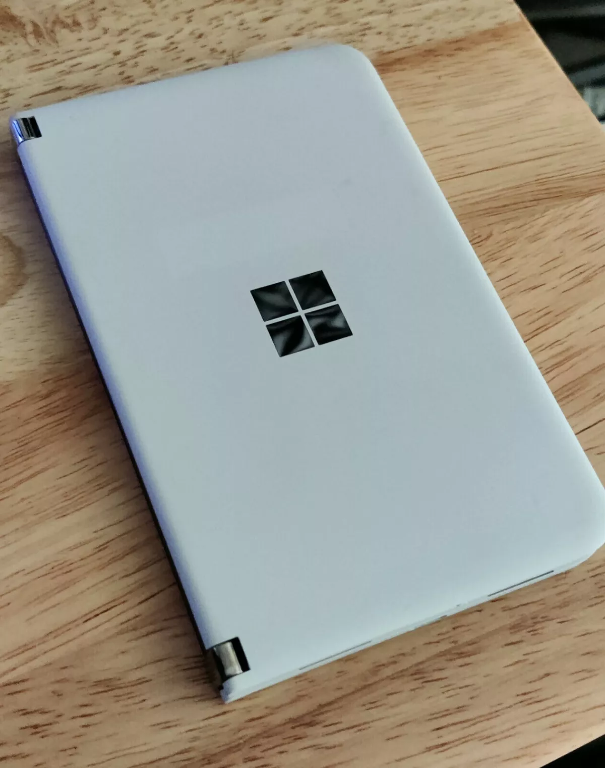 alt="Surface Duo 2 &quot;Cronos&quot; prototype on the with Microsoft logo"