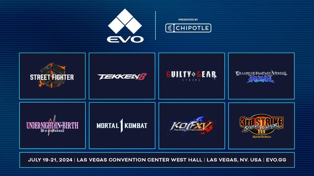 งานแข่งเกมต่อสู้ EVO 2024 ประกาศรายชื่อเกมที่นำมาแข่งขันแล้ว, งานจัด 19