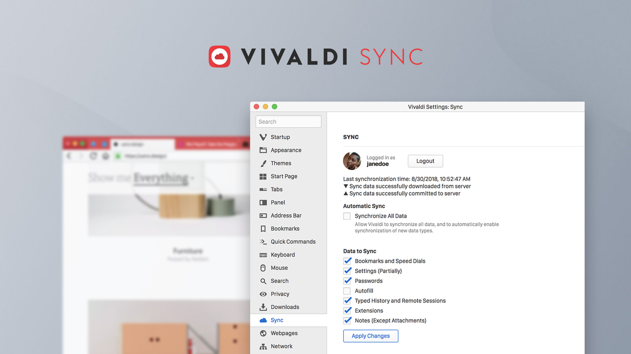 alt="Vivaldi 2.0 Sync"