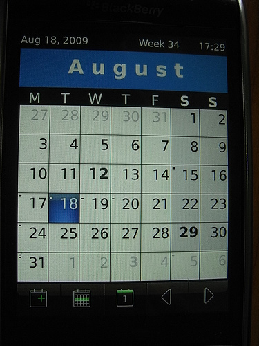 alt="BlackBerry Storm - Calendar"